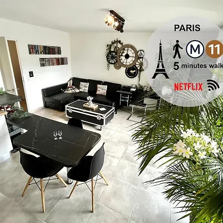 Apartment Paris I 30m With Garden I Subway 11 - Possibility Of Direct Reservation With No Taxe By Asking A Question At Establishment *